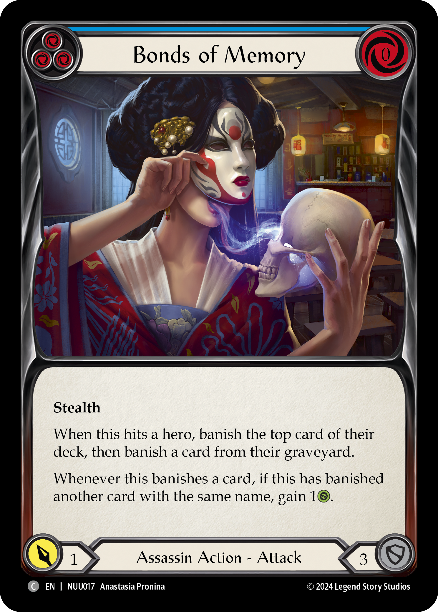 Bonds of Memory (Blue) [NUU017] (Part the Mistveil Nuu Blitz Deck) | L.A. Mood Comics and Games