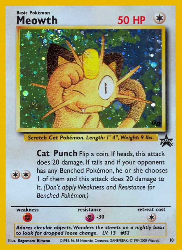Meowth (10) [Wizards of the Coast: Black Star Promos] | L.A. Mood Comics and Games
