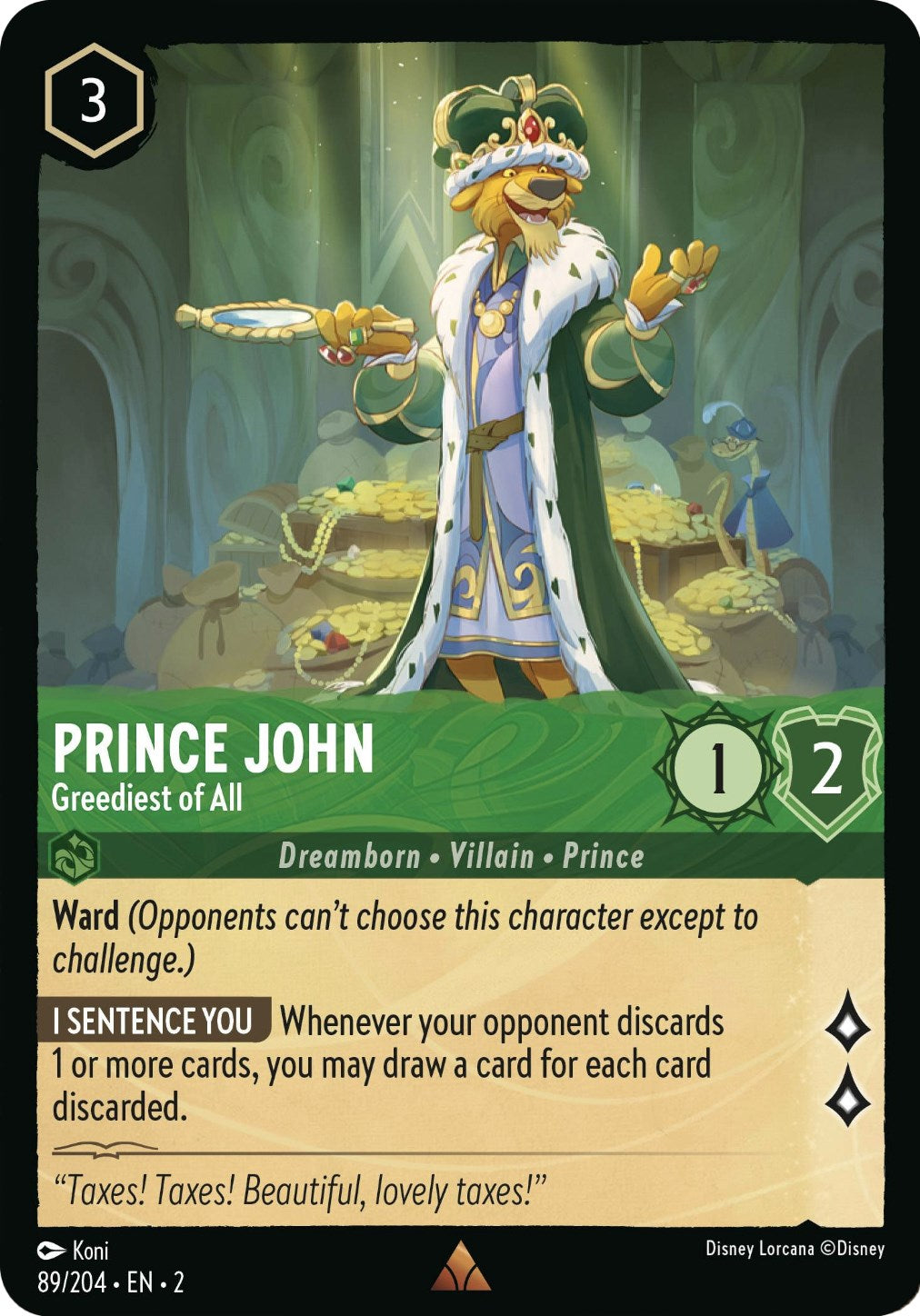 Prince John - Greediest of All (89/204) [Rise of the Floodborn] | L.A. Mood Comics and Games