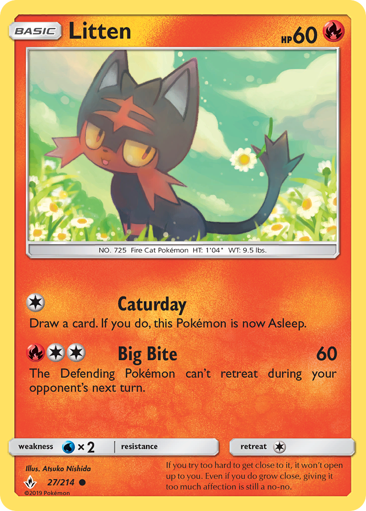 Litten (27/214) [Sun & Moon: Unbroken Bonds] | L.A. Mood Comics and Games