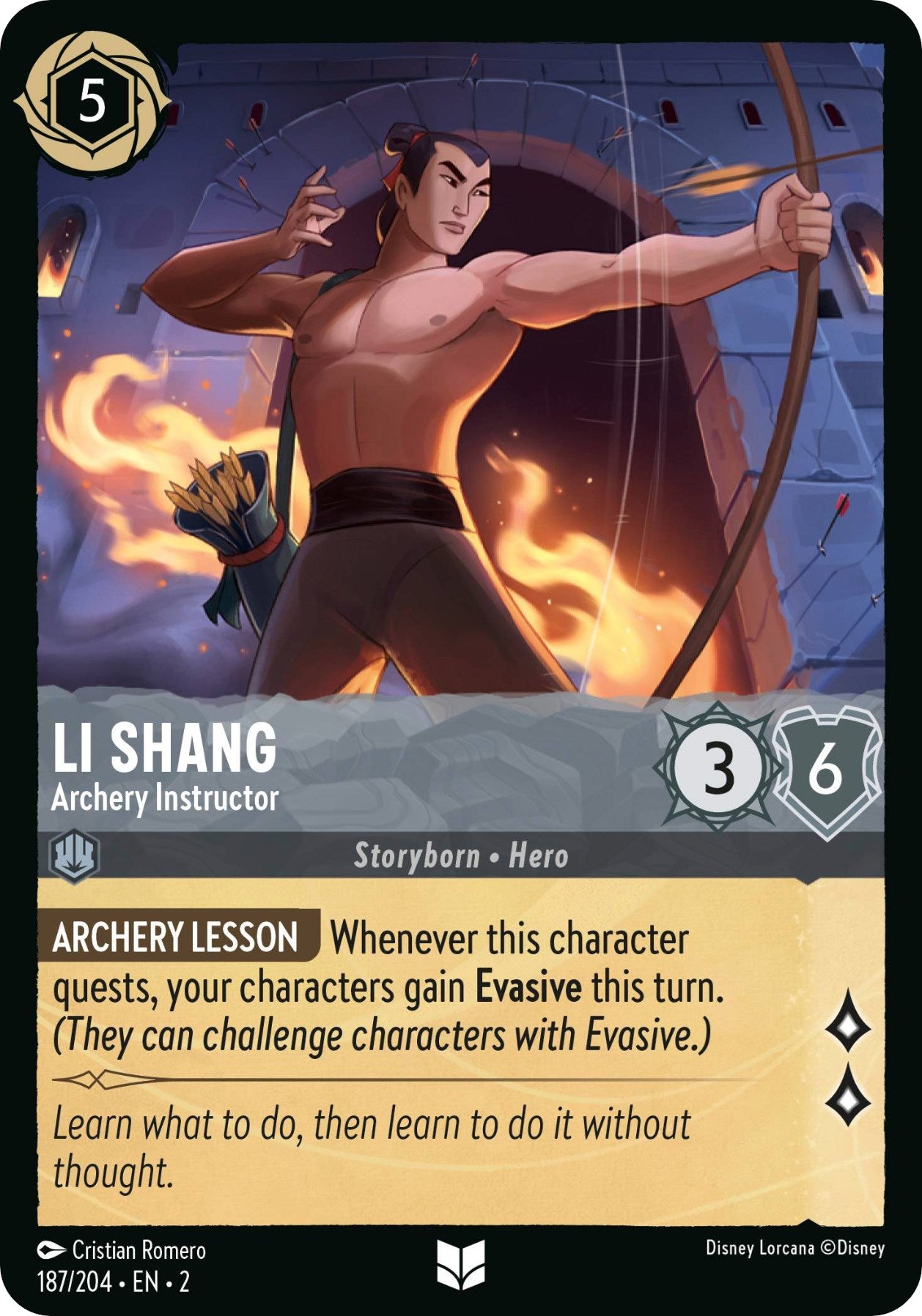 Li Shang - Archery Instructor (187/204) [Rise of the Floodborn] | L.A. Mood Comics and Games