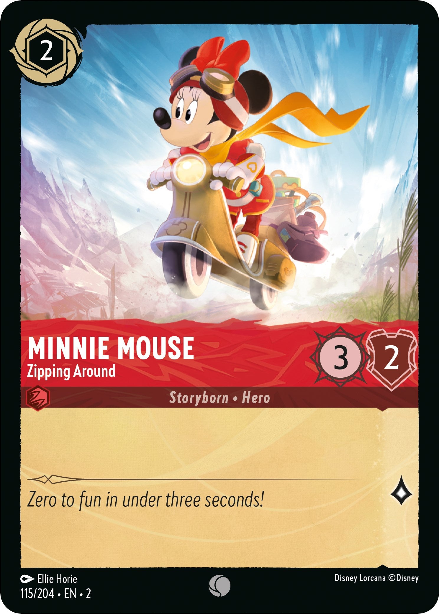 Minnie Mouse - Zipping Around (115/204) [Rise of the Floodborn] | L.A. Mood Comics and Games