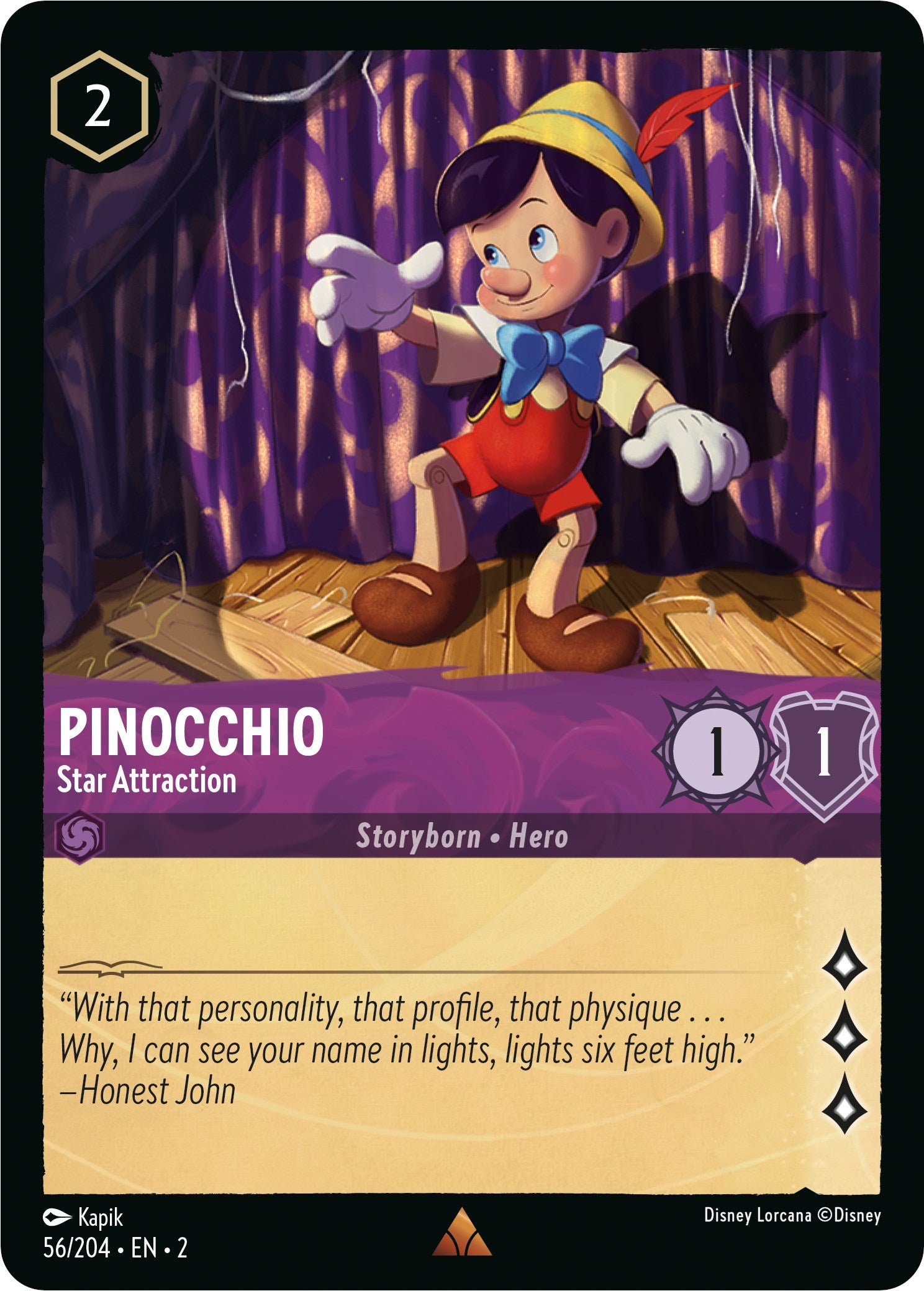 Pinocchio - Star Attraction (56/204) [Rise of the Floodborn] | L.A. Mood Comics and Games