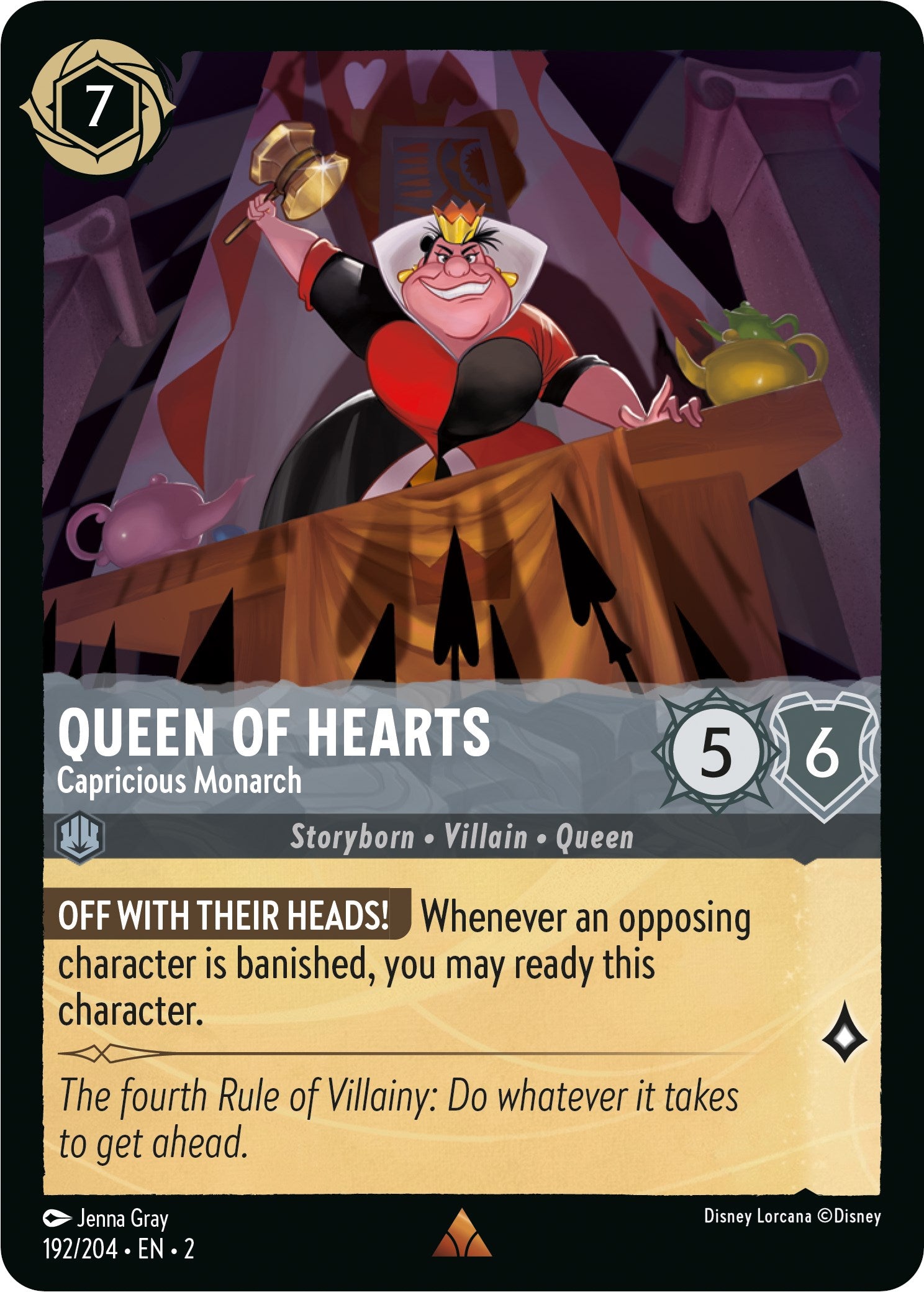 Queen of Hearts - Capricious Monarch (192/204) [Rise of the Floodborn] | L.A. Mood Comics and Games