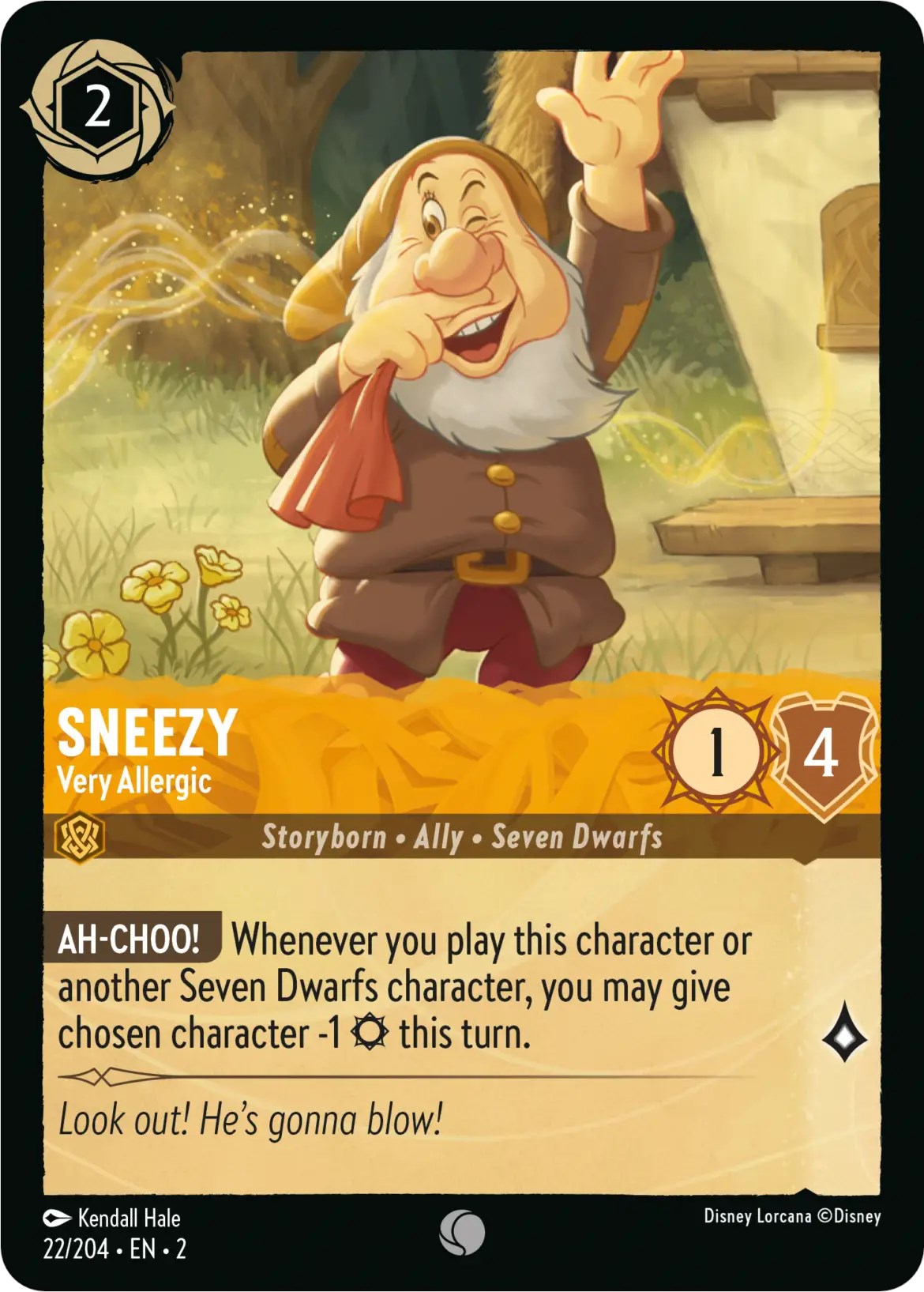 Sneezy - Very Allergic (22/204) [Rise of the Floodborn] | L.A. Mood Comics and Games