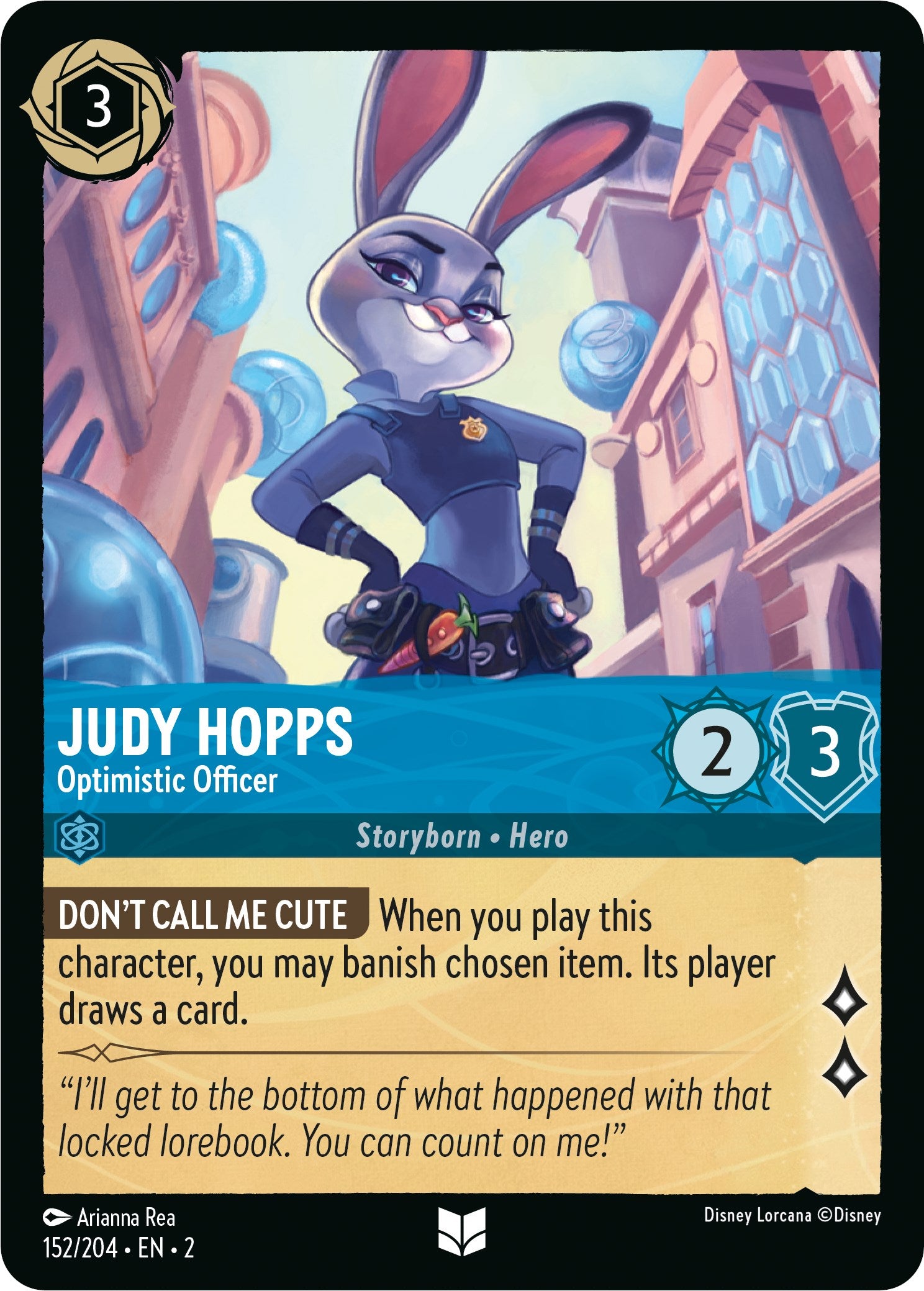 Judy Hopps - Optimistic Officer (152/204) [Rise of the Floodborn] | L.A. Mood Comics and Games