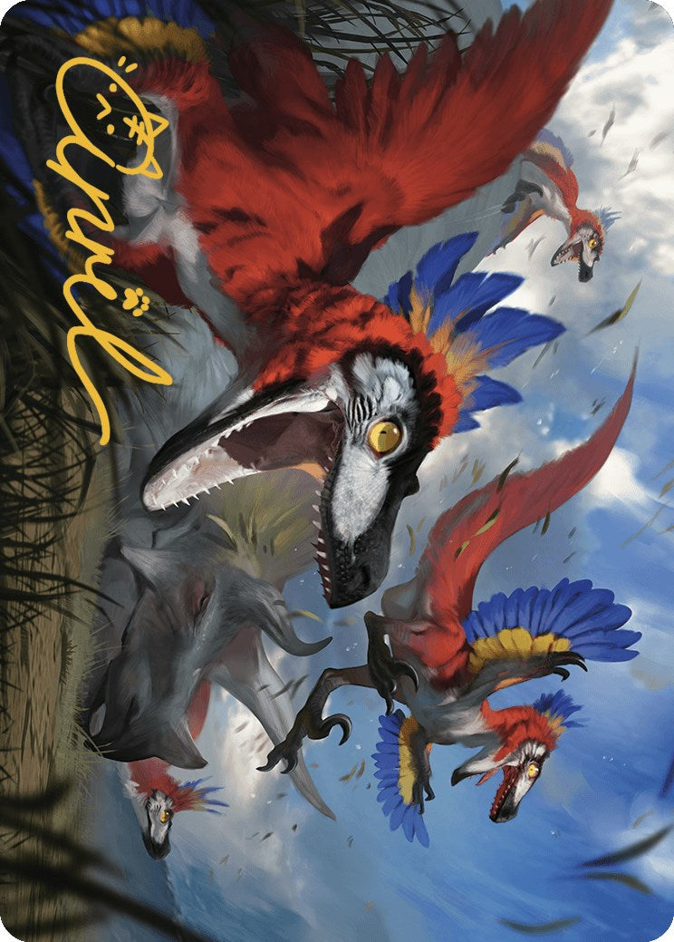Wrathful Raptors Art Card (Gold-Stamped Signature) [The Lost Caverns of Ixalan Art Series] | L.A. Mood Comics and Games