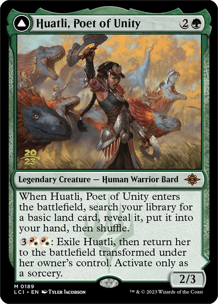 Huatli, Poet of Unity // Roar of the Fifth People [The Lost Caverns of Ixalan Prerelease Cards] | L.A. Mood Comics and Games