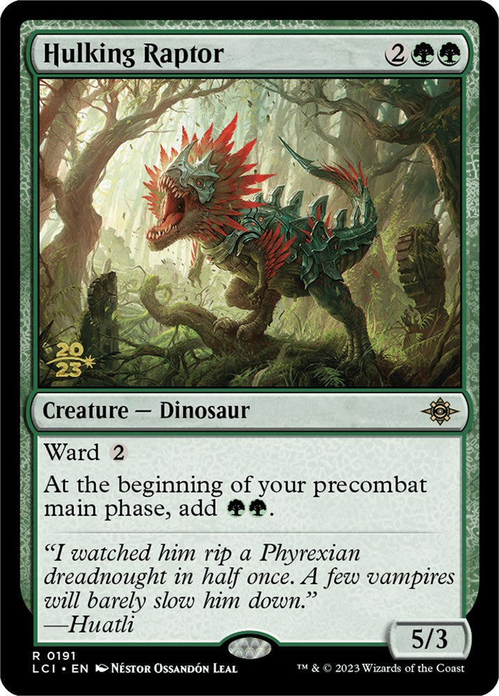 Hulking Raptor [The Lost Caverns of Ixalan Prerelease Cards] | L.A. Mood Comics and Games