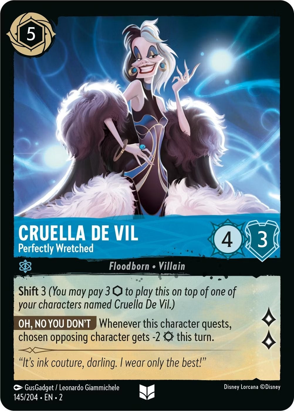 Cruella De Vil - Perfectly Wretched (145/204) [Rise of the Floodborn] | L.A. Mood Comics and Games