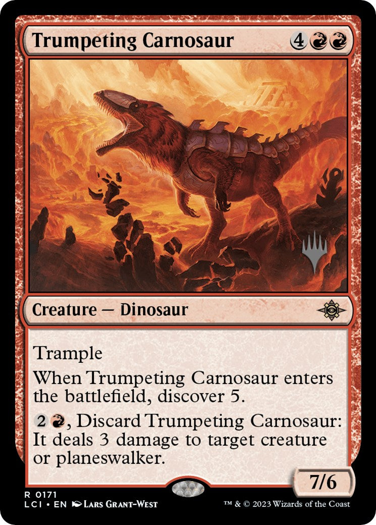 Trumpeting Carnosaur (Promo Pack) [The Lost Caverns of Ixalan Promos] | L.A. Mood Comics and Games