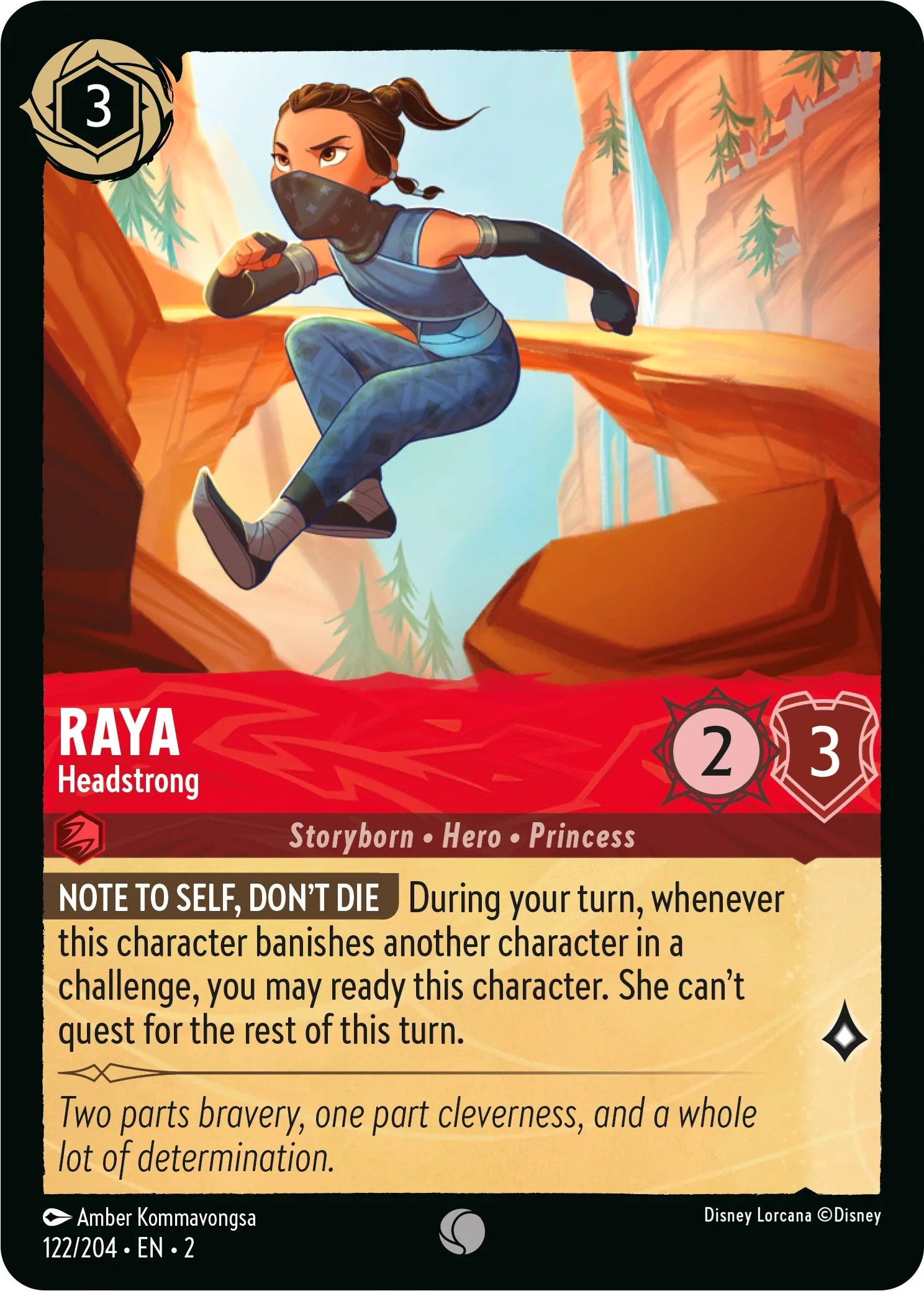 Raya - Headstrong (122/204) [Rise of the Floodborn] | L.A. Mood Comics and Games