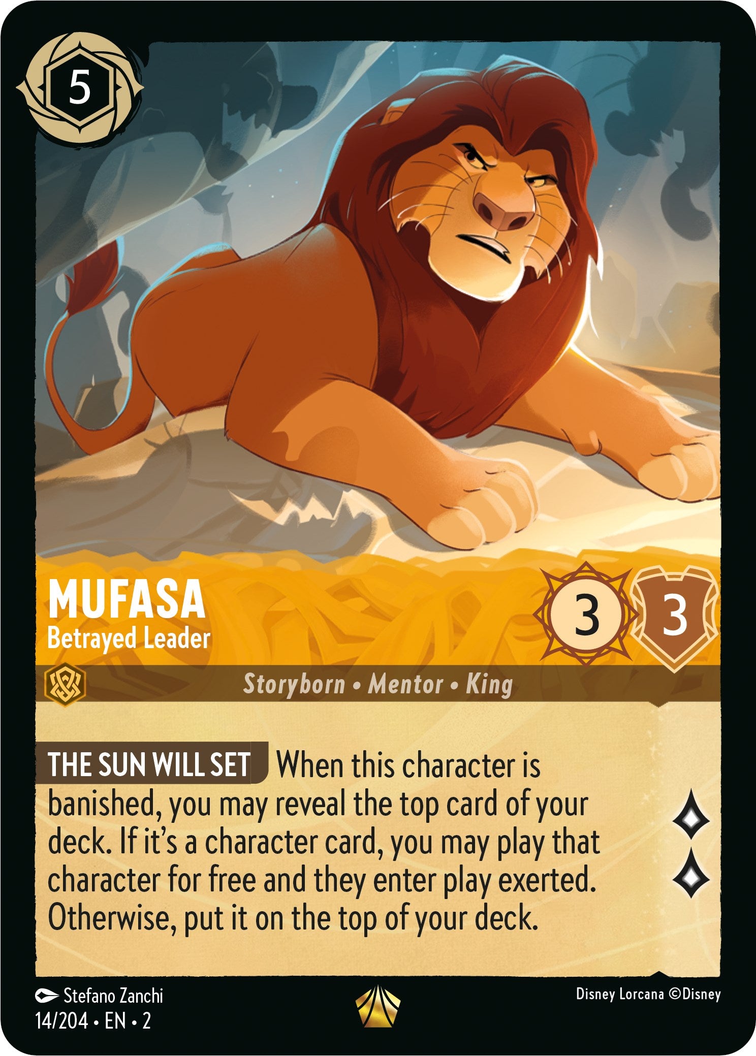 Mufasa - Betrayed Leader (14/204) [Rise of the Floodborn] | L.A. Mood Comics and Games