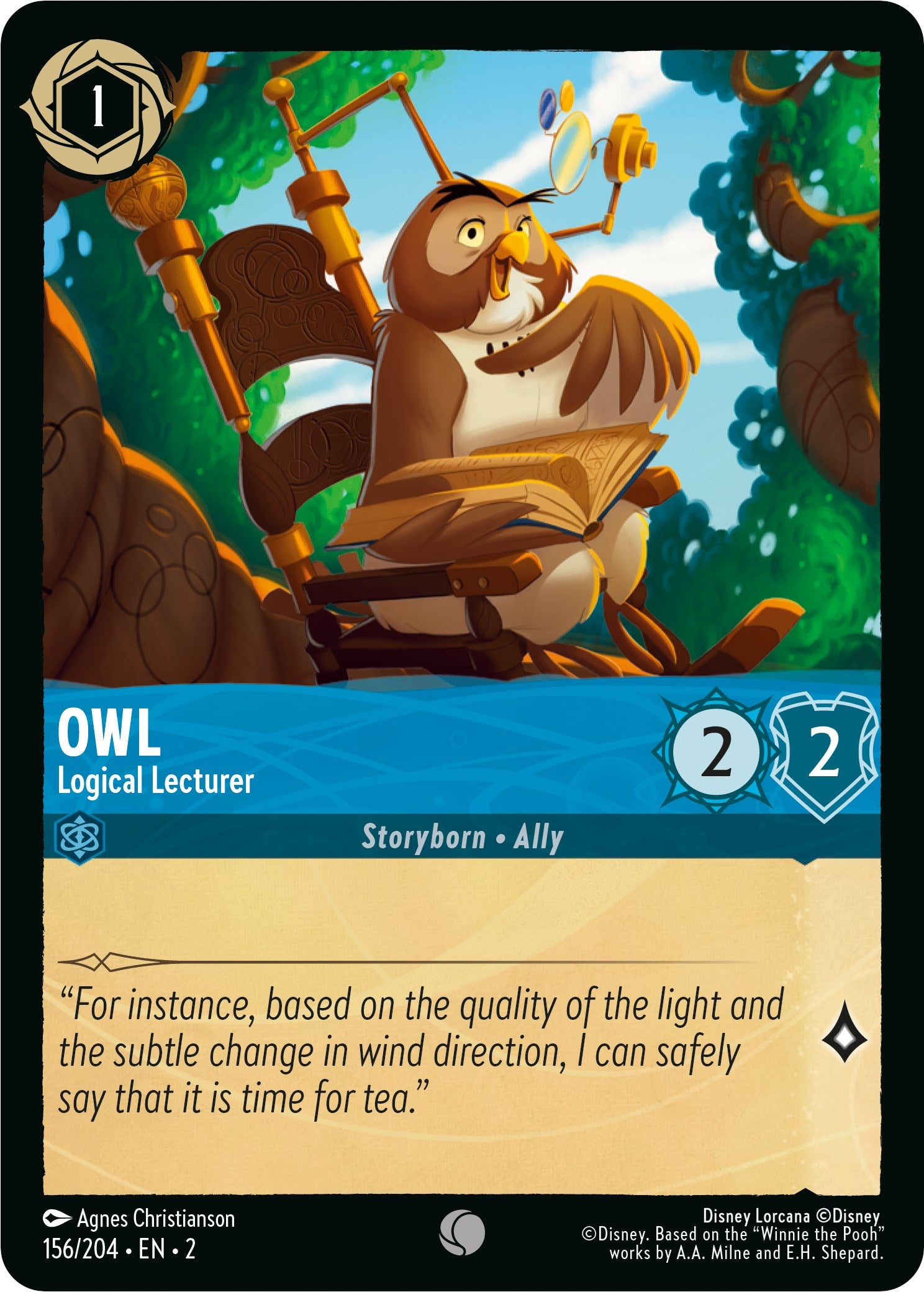 Owl - Logical Lecturer (156/204) [Rise of the Floodborn] | L.A. Mood Comics and Games