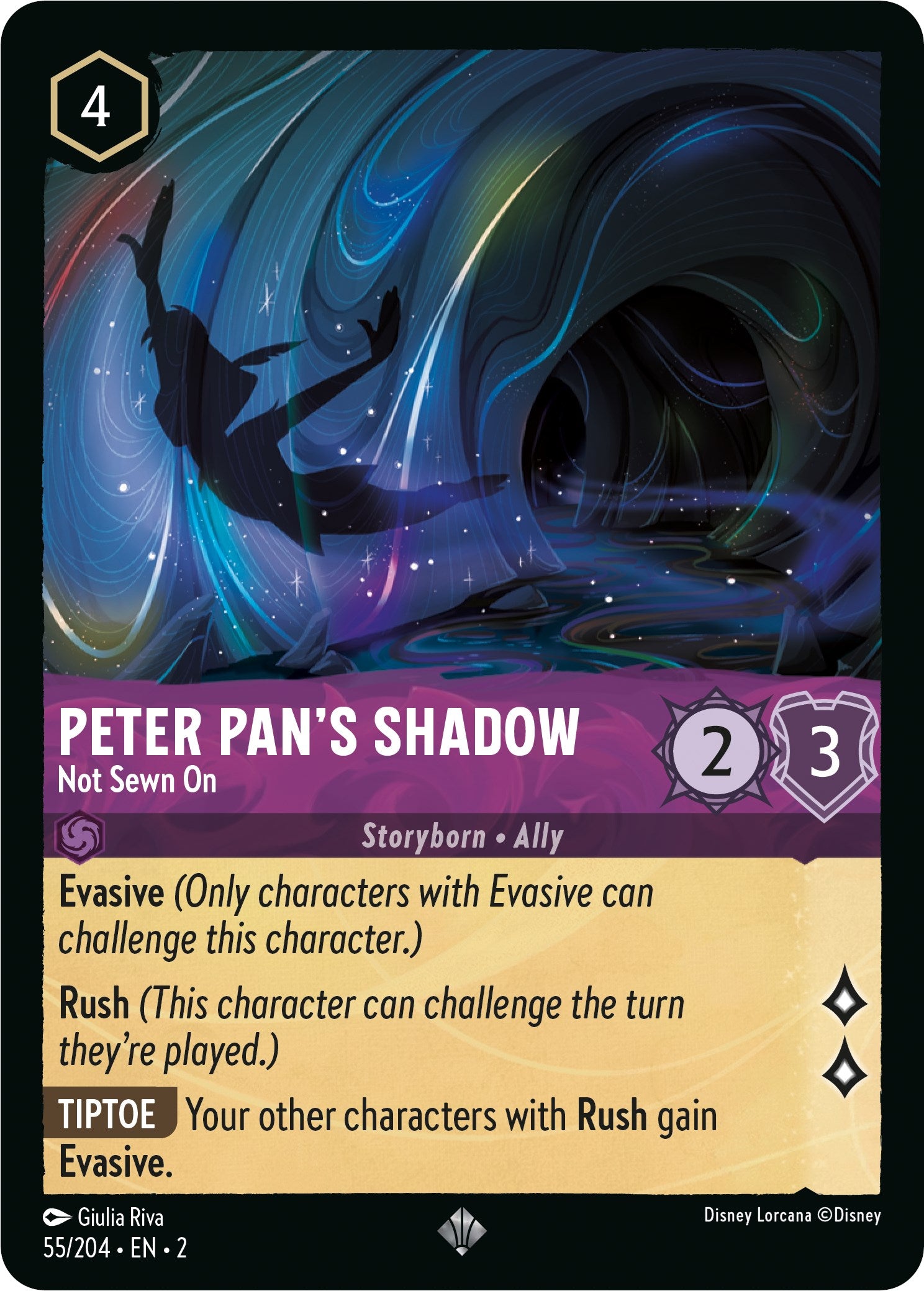 Peter Pan's Shadow - Not Sewn On (55/204) [Rise of the Floodborn] | L.A. Mood Comics and Games