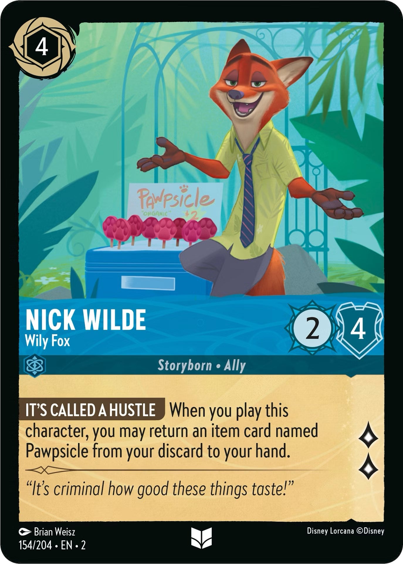 Nick Wilde - Wily Fox (154/204) [Rise of the Floodborn] | L.A. Mood Comics and Games