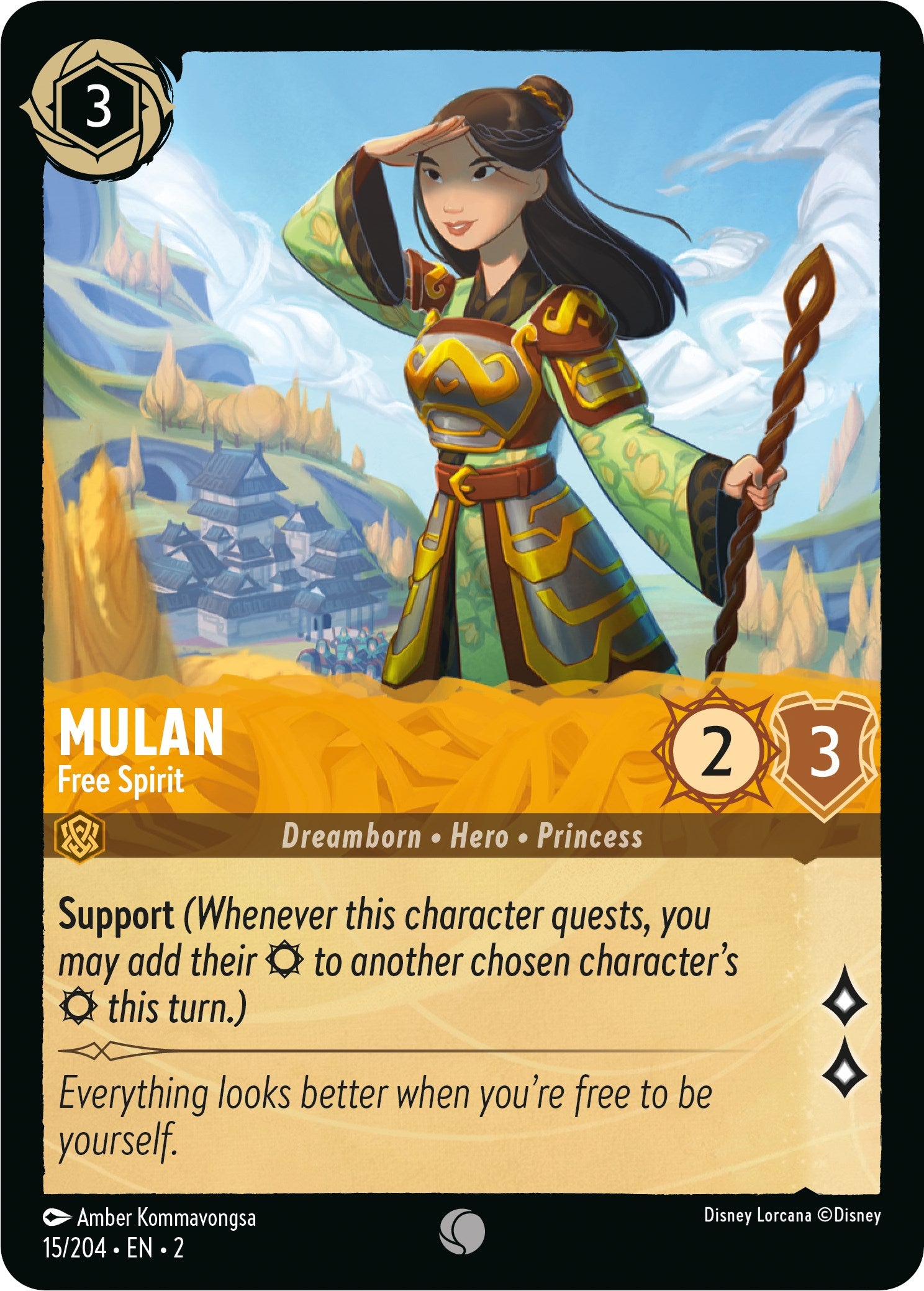 Mulan - Free Spirit (15/204) [Rise of the Floodborn] | L.A. Mood Comics and Games