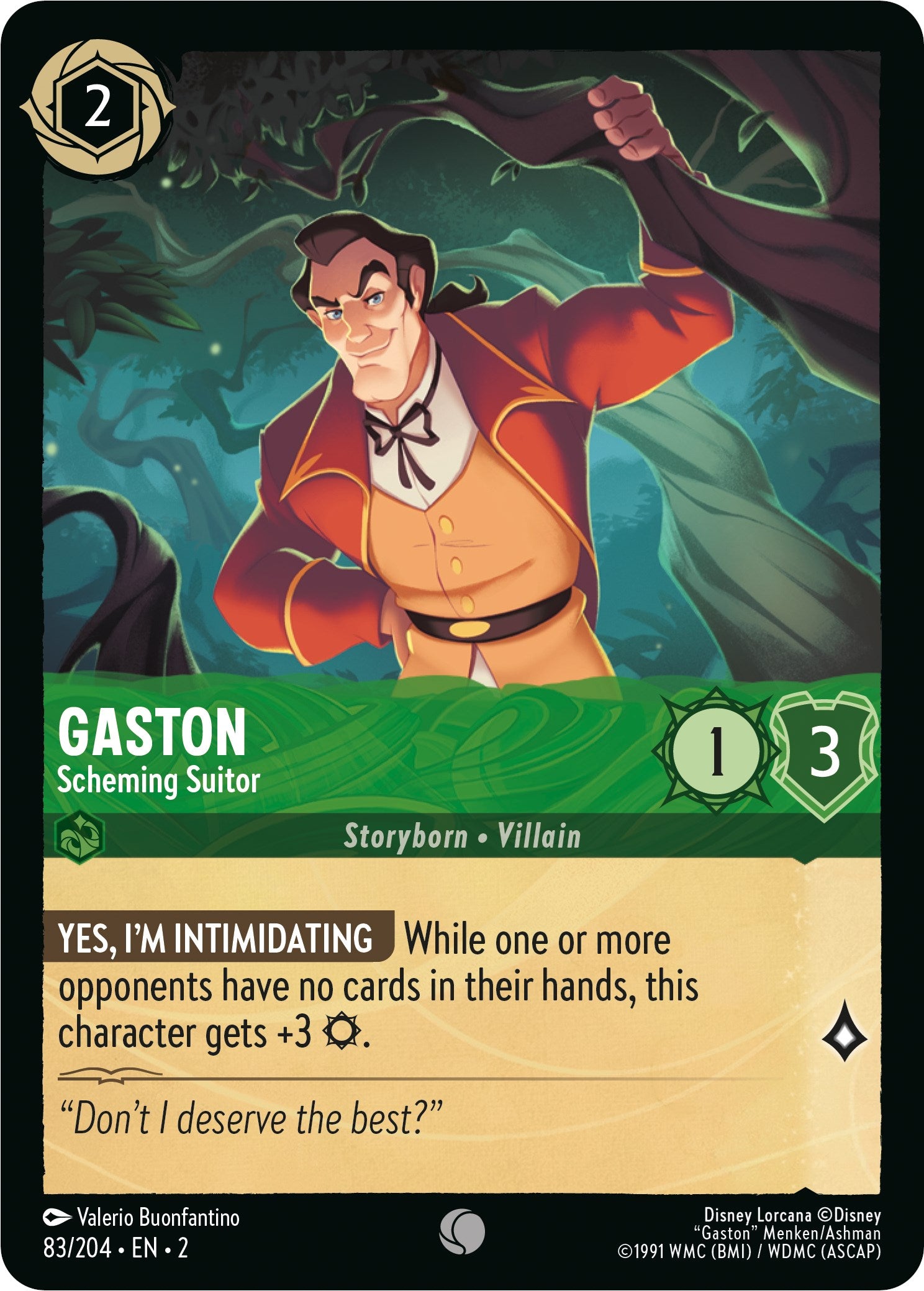 Gaston - Scheming Suitor (83/204) [Rise of the Floodborn] | L.A. Mood Comics and Games