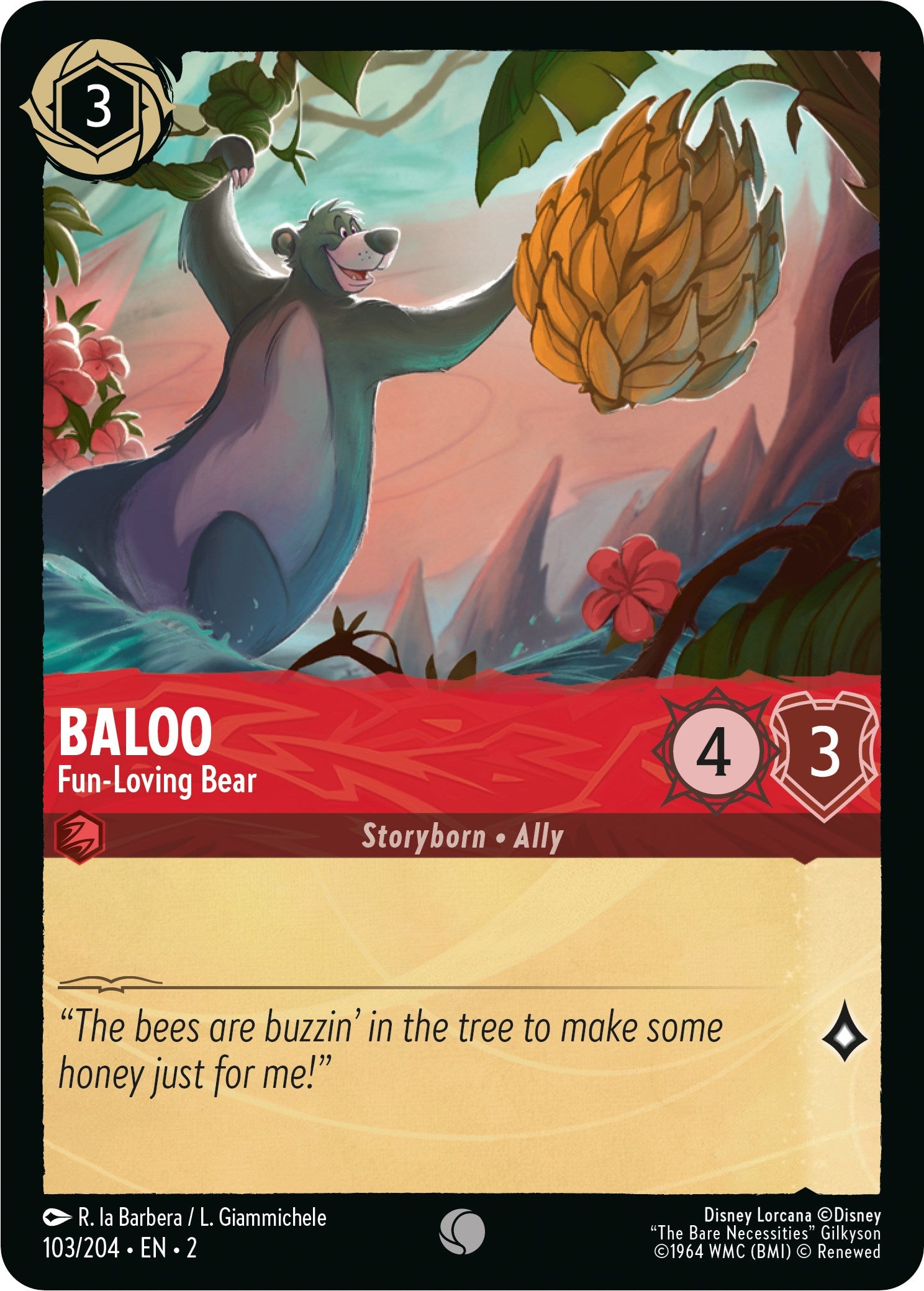 Baloo - Fun-Loving Bear (103/204) [Rise of the Floodborn] | L.A. Mood Comics and Games