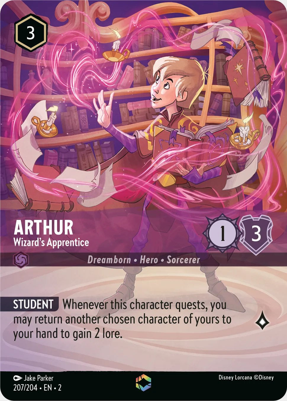 Arthur - Wizard's Apprentice (Enchanted) (207/204) [Rise of the Floodborn] | L.A. Mood Comics and Games
