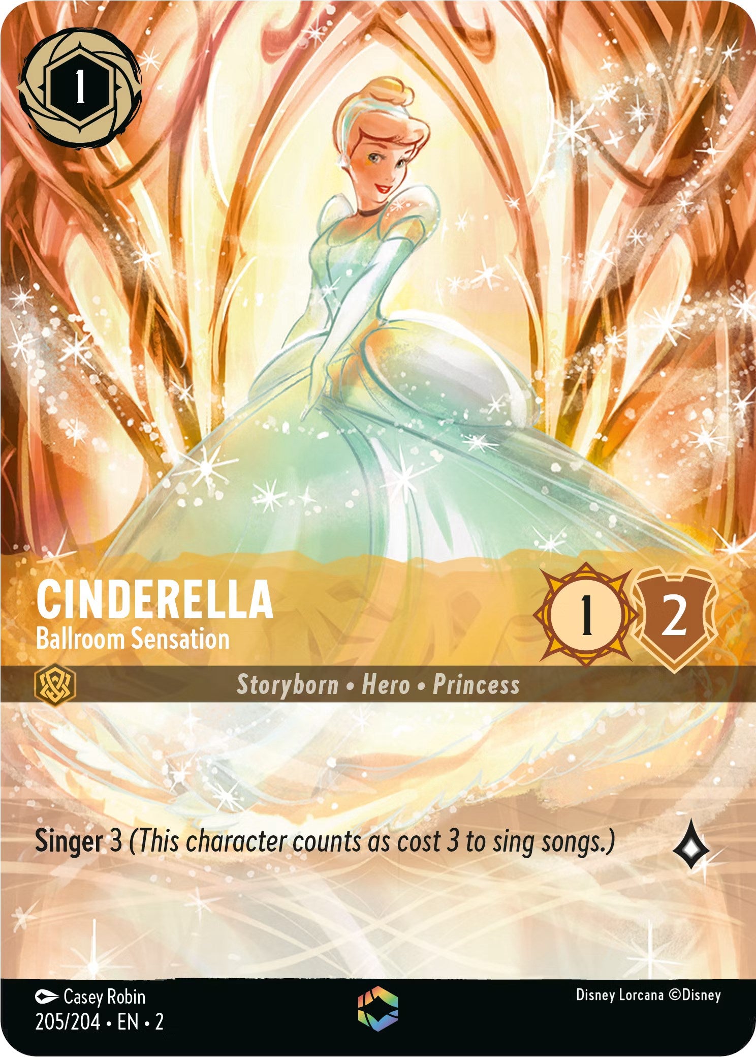 Cinderella - Ballroom Sensation (Enchanted) (205/204) [Rise of the Floodborn] | L.A. Mood Comics and Games