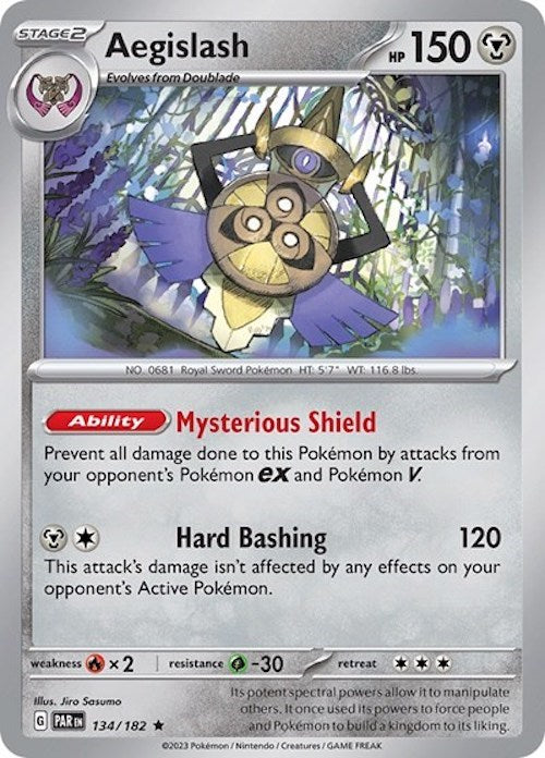 Aegislash (134/182) (Build & Battle Box) [Scarlet & Violet: Paradox Rift] | L.A. Mood Comics and Games