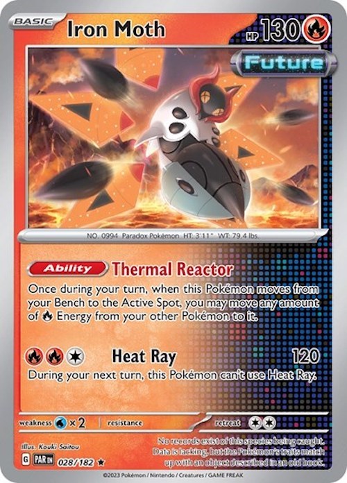 Iron Moth (028/182) (Cosmos Holo) [Scarlet & Violet: Paradox Rift] | L.A. Mood Comics and Games
