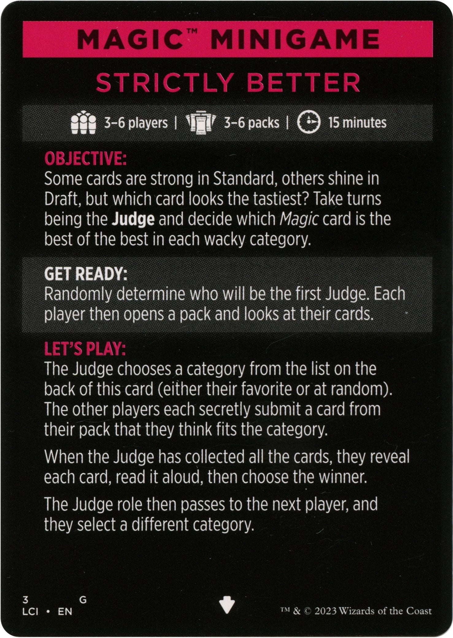 Strictly Better (Magic Minigame) [The Lost Caverns of Ixalan Minigame] | L.A. Mood Comics and Games