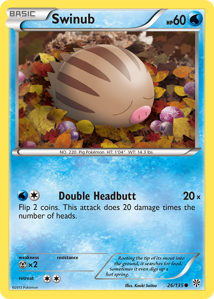 Swinub (26/135) [Black & White: Plasma Storm] | L.A. Mood Comics and Games