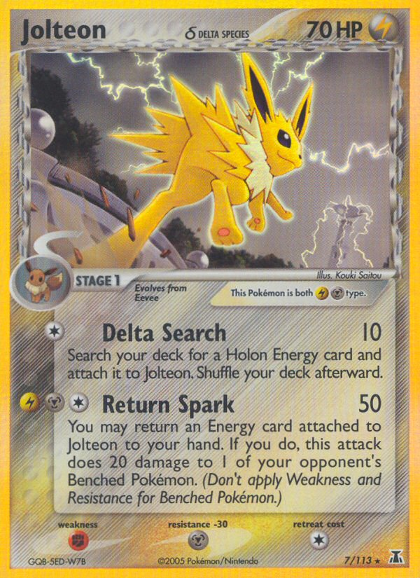 Jolteon (7/113) (Delta Species) [EX: Delta Species] | L.A. Mood Comics and Games