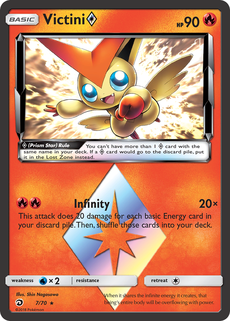 Victini (7/70) (Prism Star) [Sun & Moon: Dragon Majesty] | L.A. Mood Comics and Games