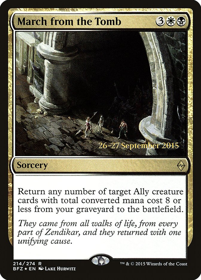 March from the Tomb [Battle for Zendikar Prerelease Promos] | L.A. Mood Comics and Games
