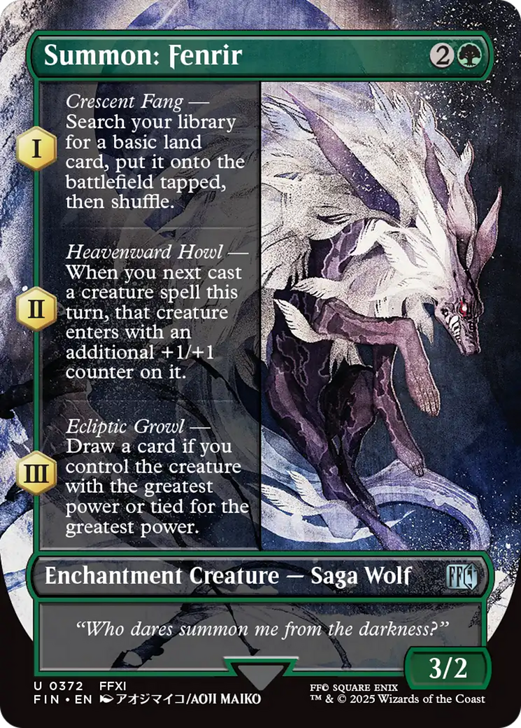 Summon: Fenrir (Borderless) [FINAL FANTASY] | L.A. Mood Comics and Games
