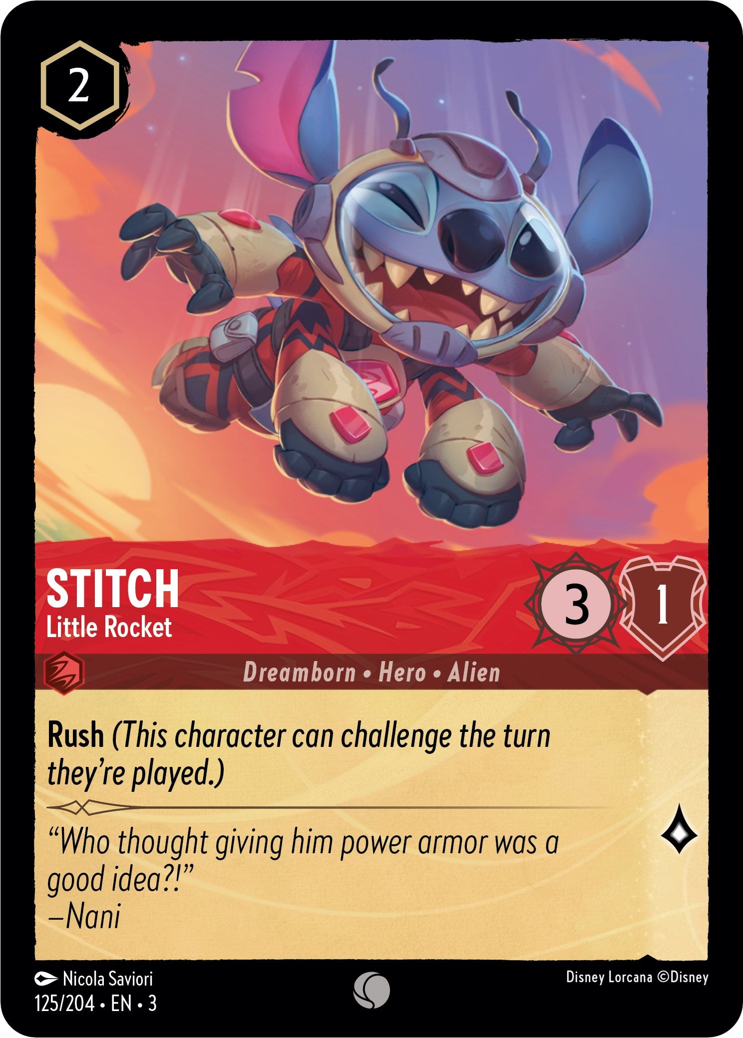 Stitch - Little Rocket (125/204) [Into the Inklands] | L.A. Mood Comics and Games