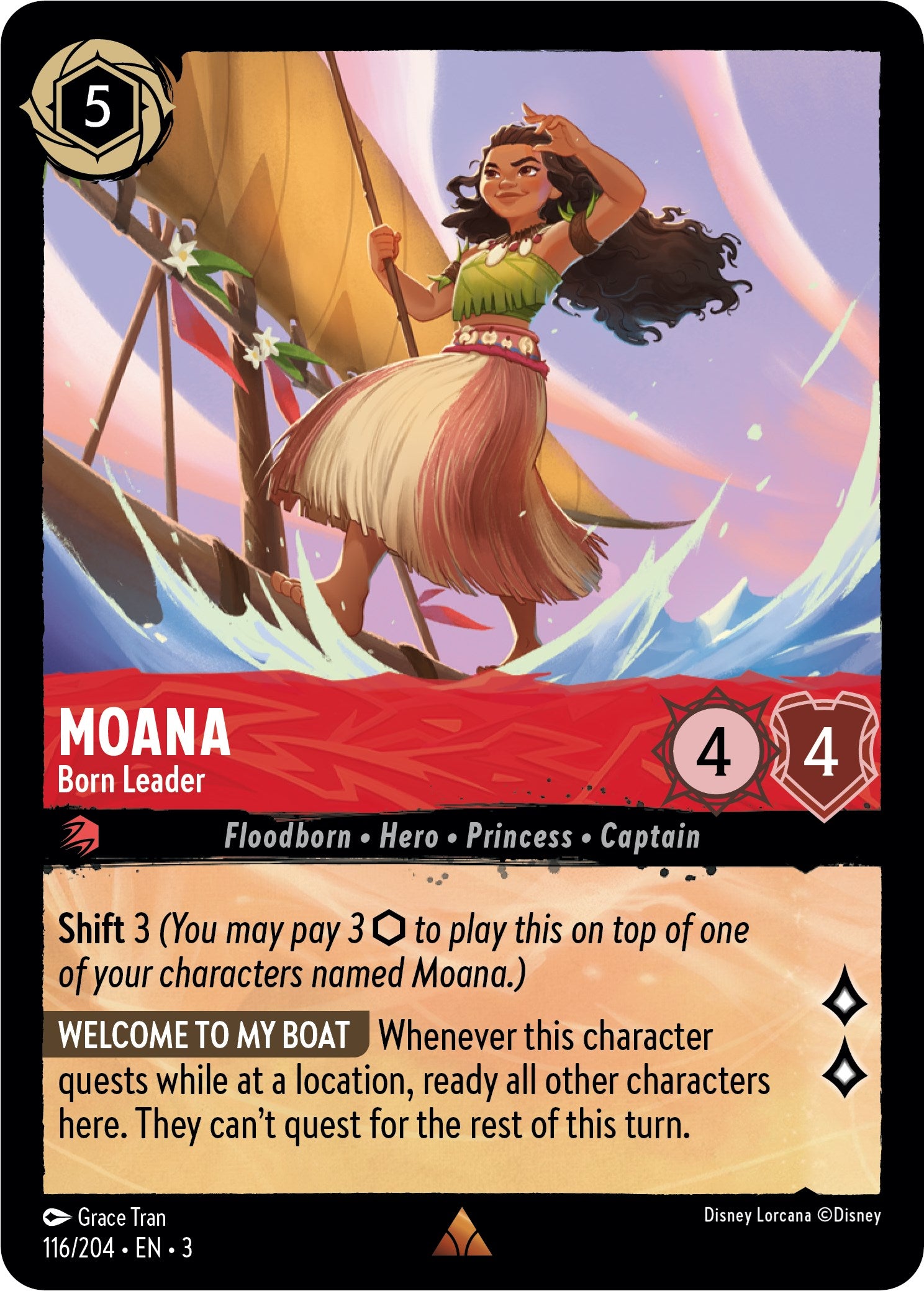 Moana - Born Leader (116/204) [Into the Inklands] | L.A. Mood Comics and Games