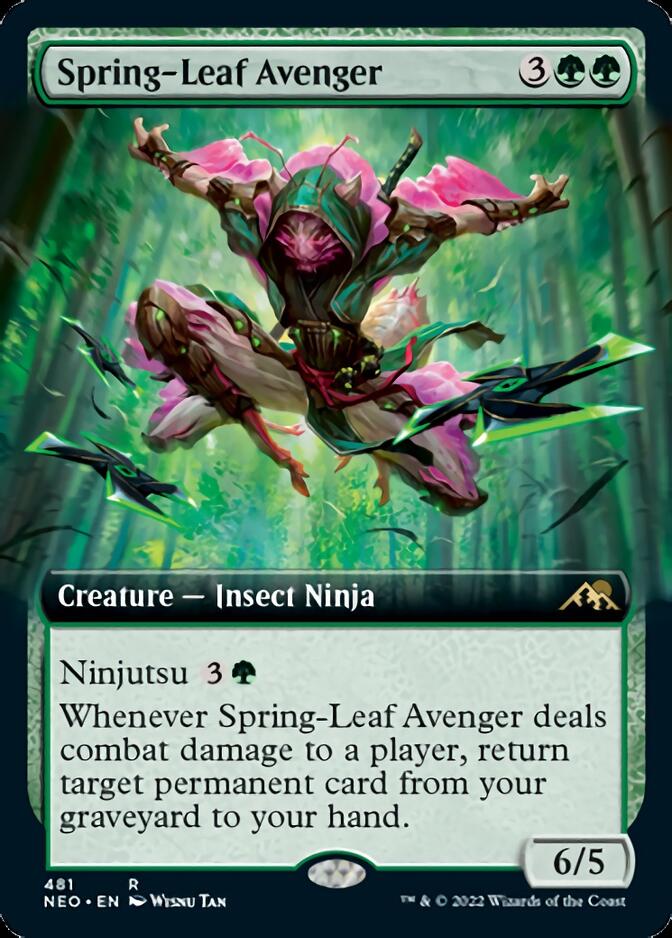 Spring-Leaf Avenger (Extended Art) [Kamigawa: Neon Dynasty] | L.A. Mood Comics and Games