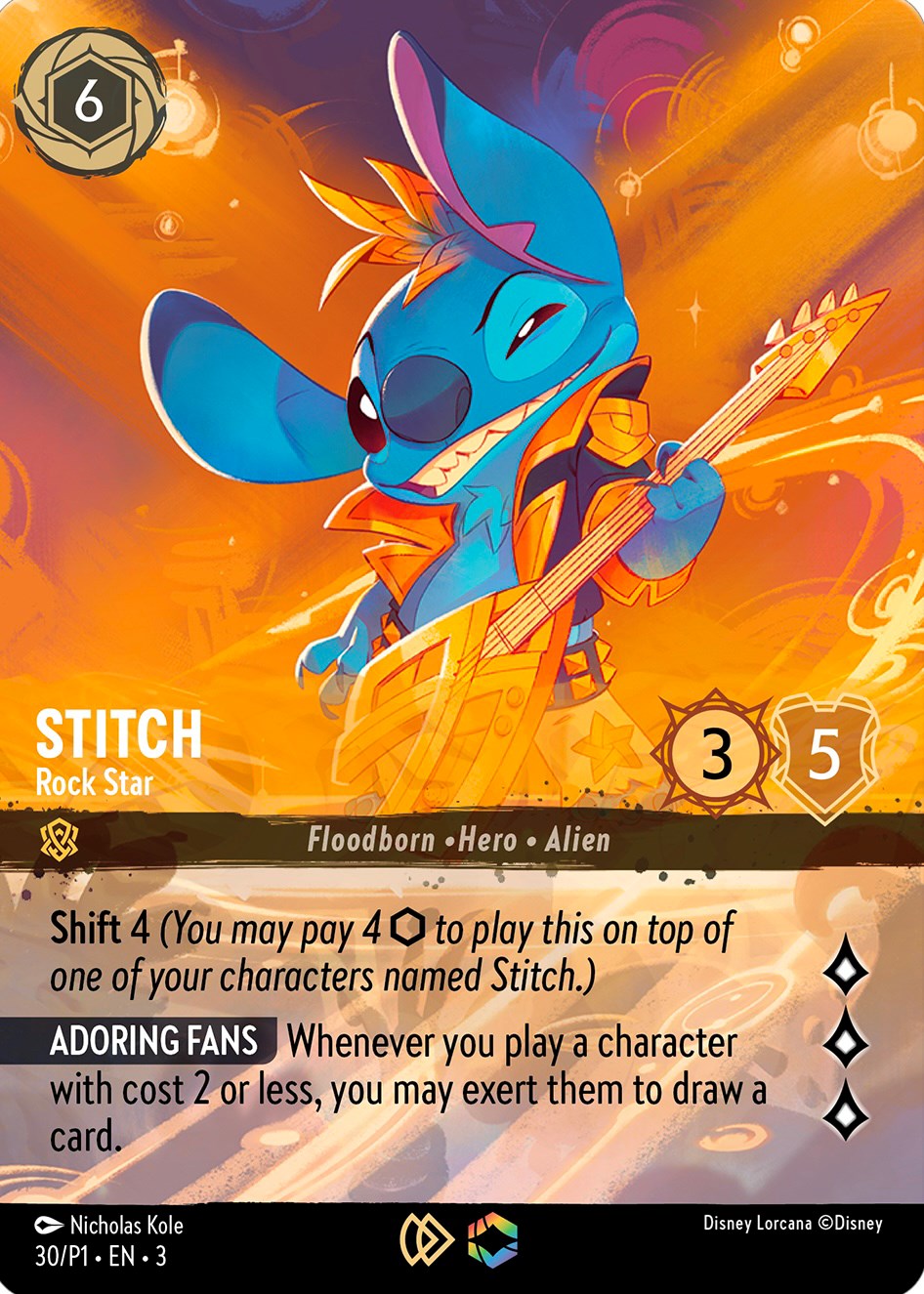 Stitch - Rock Star (Store Championship) (30) [Promo Cards] | L.A. Mood Comics and Games