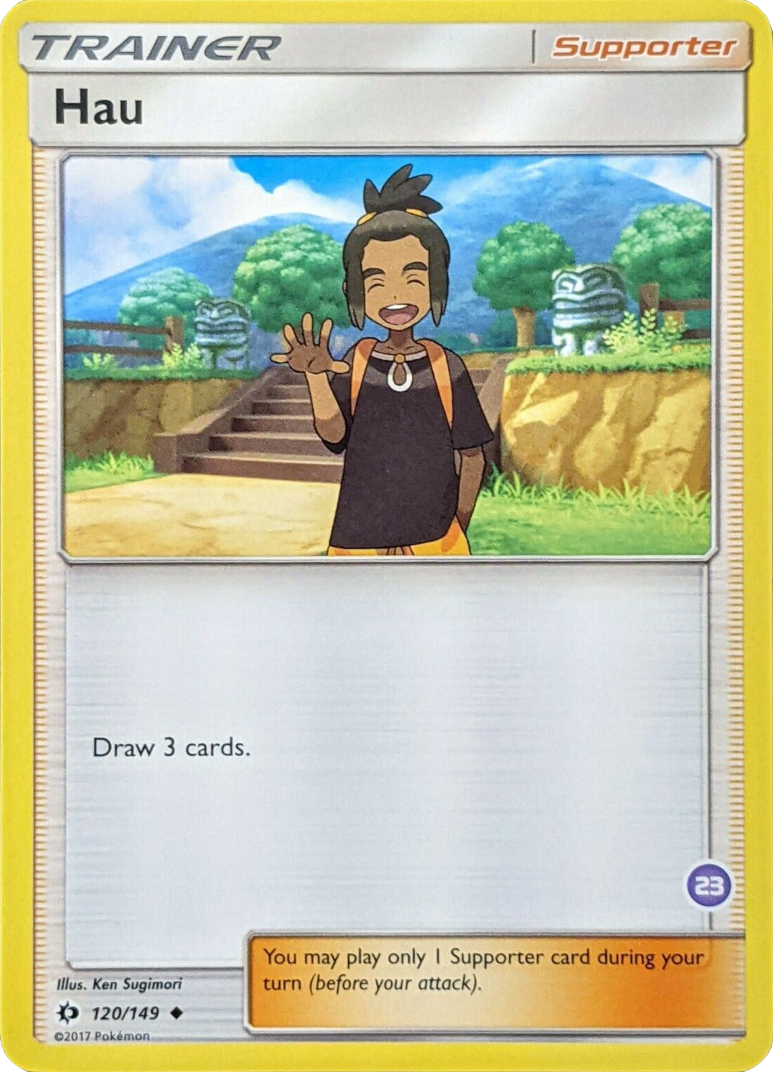 Hau (120/149) (Deck Exclusive #23) [Sun & Moon: Trainer Kit - Alolan Sandslash] | L.A. Mood Comics and Games