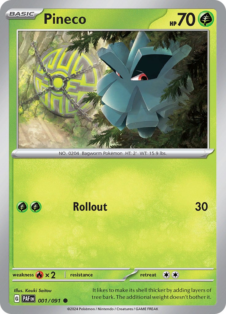 Pineco (001/091) [Scarlet & Violet: Paldean Fates] | L.A. Mood Comics and Games