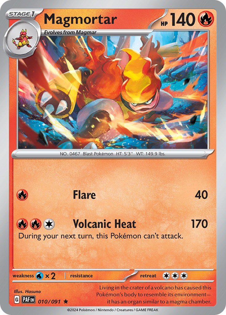 Magmortar (010/091) [Scarlet & Violet: Paldean Fates] | L.A. Mood Comics and Games