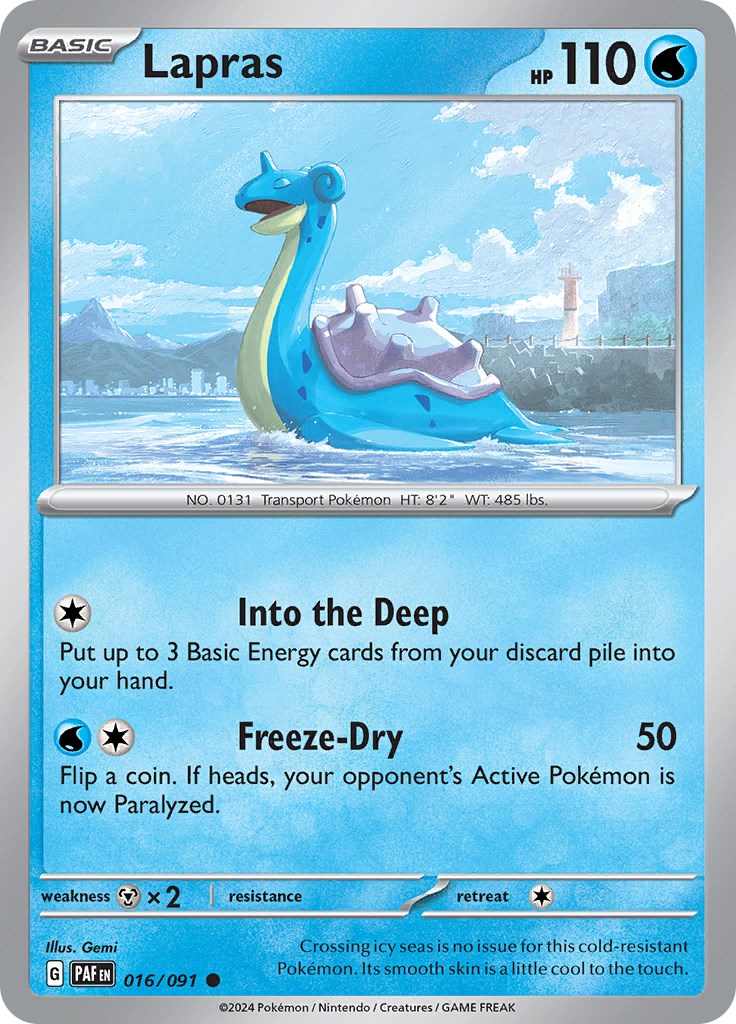 Lapras (016/091) [Scarlet & Violet: Paldean Fates] | L.A. Mood Comics and Games