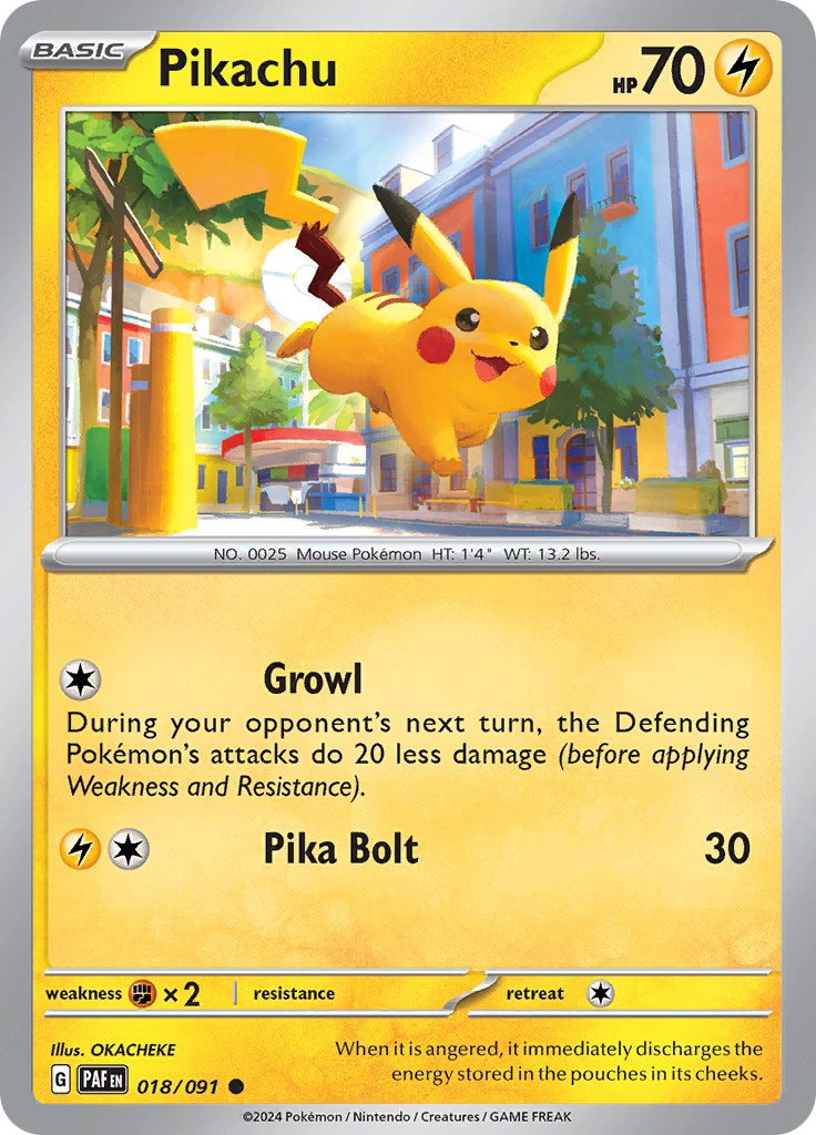 Pikachu (018/091) [Scarlet & Violet: Paldean Fates] | L.A. Mood Comics and Games