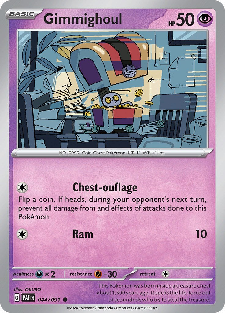 Gimmighoul (044/091) [Scarlet & Violet: Paldean Fates] | L.A. Mood Comics and Games