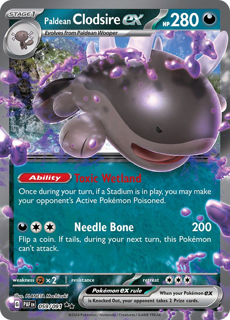 Paldean Clodsire ex (059/091) [Scarlet & Violet: Paldean Fates] | L.A. Mood Comics and Games