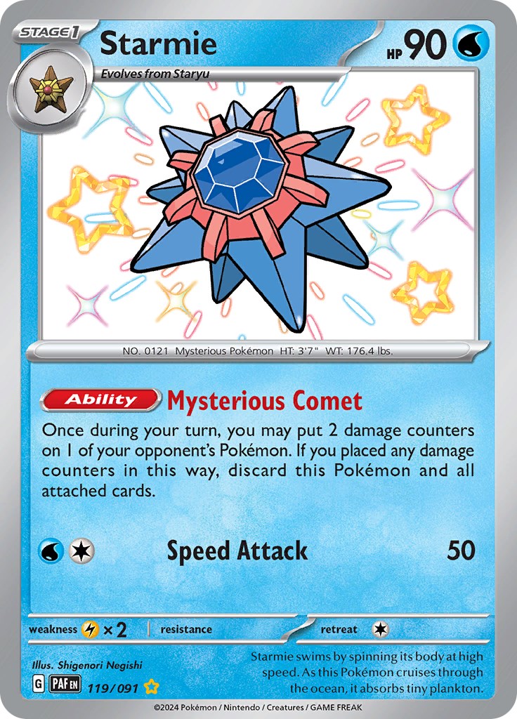 Starmie (119/091) [Scarlet & Violet: Paldean Fates] | L.A. Mood Comics and Games