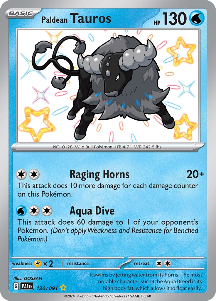 Paldean Tauros (120/091) [Scarlet & Violet: Paldean Fates] | L.A. Mood Comics and Games