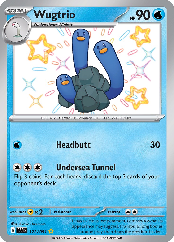 Wugtrio (122/091) [Scarlet & Violet: Paldean Fates] | L.A. Mood Comics and Games