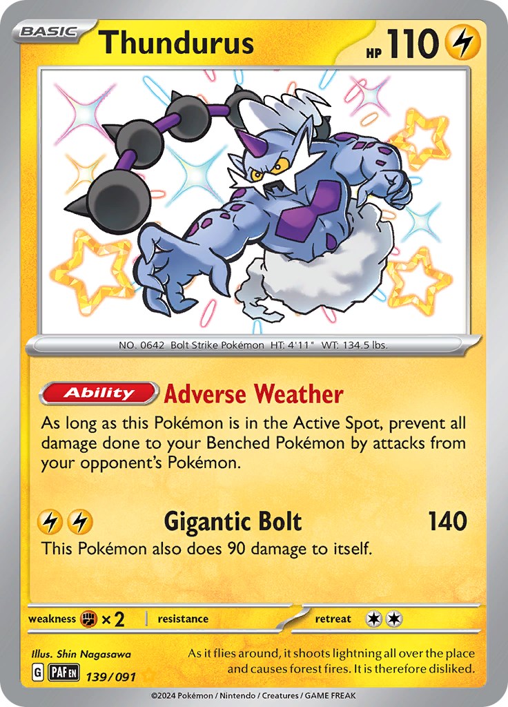 Thundurus (139/091) [Scarlet & Violet: Paldean Fates] | L.A. Mood Comics and Games