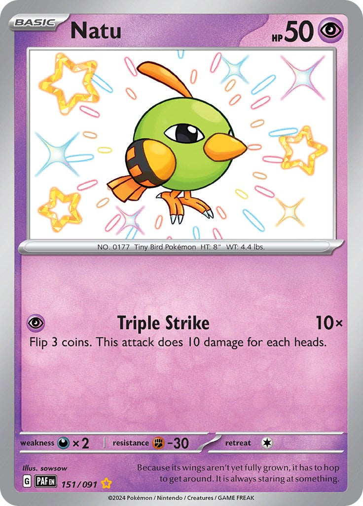Natu (151/091) [Scarlet & Violet: Paldean Fates] | L.A. Mood Comics and Games