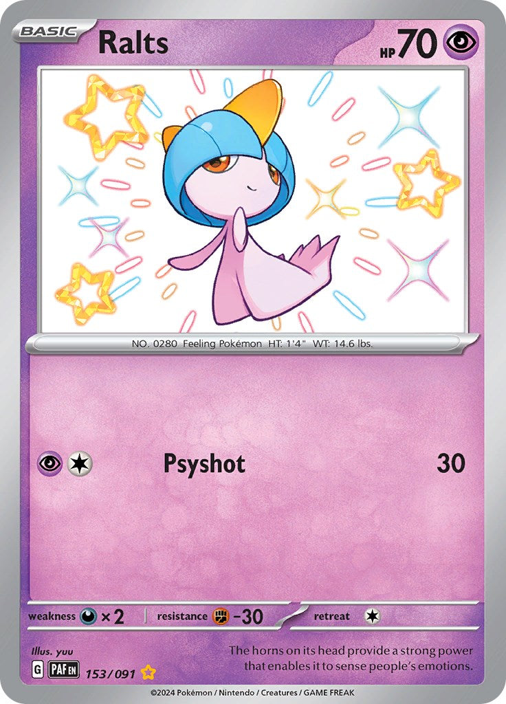 Ralts (153/091) [Scarlet & Violet: Paldean Fates] | L.A. Mood Comics and Games
